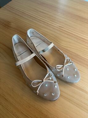 Mesh Jeweled Mary Jane Ballet Flats Jeffrey Campbell